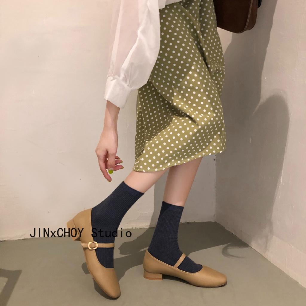 Giày Búp Bê Đế Bằng Mũi Vuông Thời Trang Thanh Lịch Cho Nữ