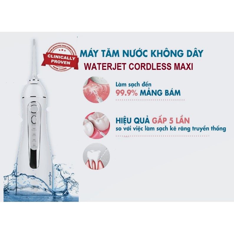 Máy Tăm Nước Du Lịch Không Dây Waterjet Cordless MAXI -VT0626