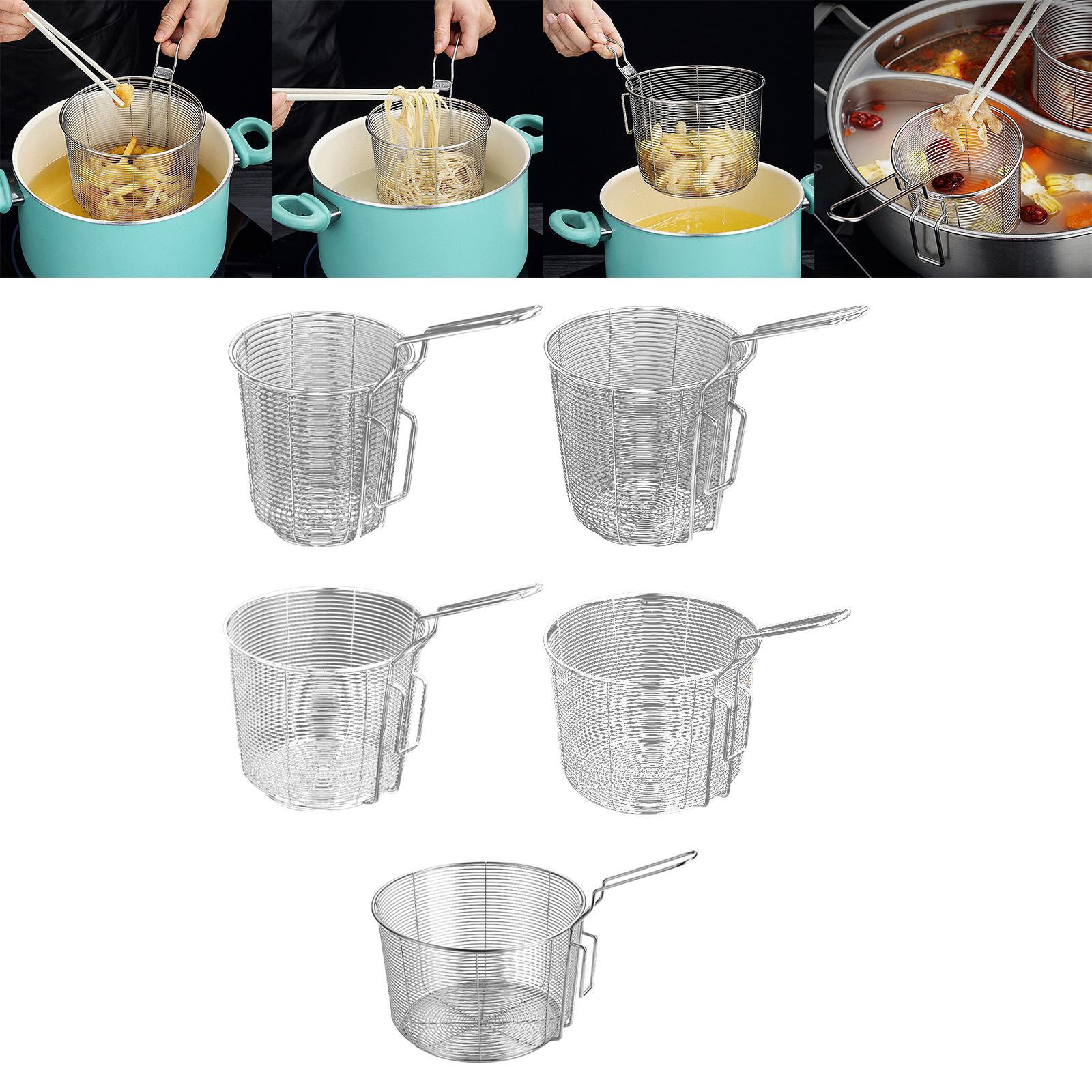 Stainless Steel Food Colander Sifter Hot Pot Colander for Pasta Frying 10cm