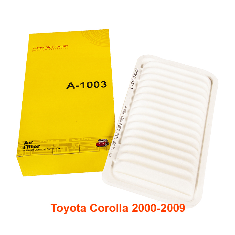 Lọc gió động cơ cho xe Toyota Corolla 2000, 2002, 2003, 2004, 2005, 2006, 2007, 2008, 2009 17801-0D011 mã A1003-2