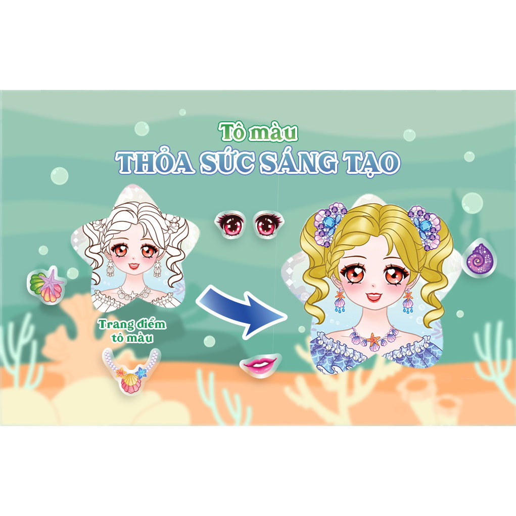 Combo Sách trang điểm công chúa Lily, Daisy, Mia, Nami, Ruby (5 cuốn)
