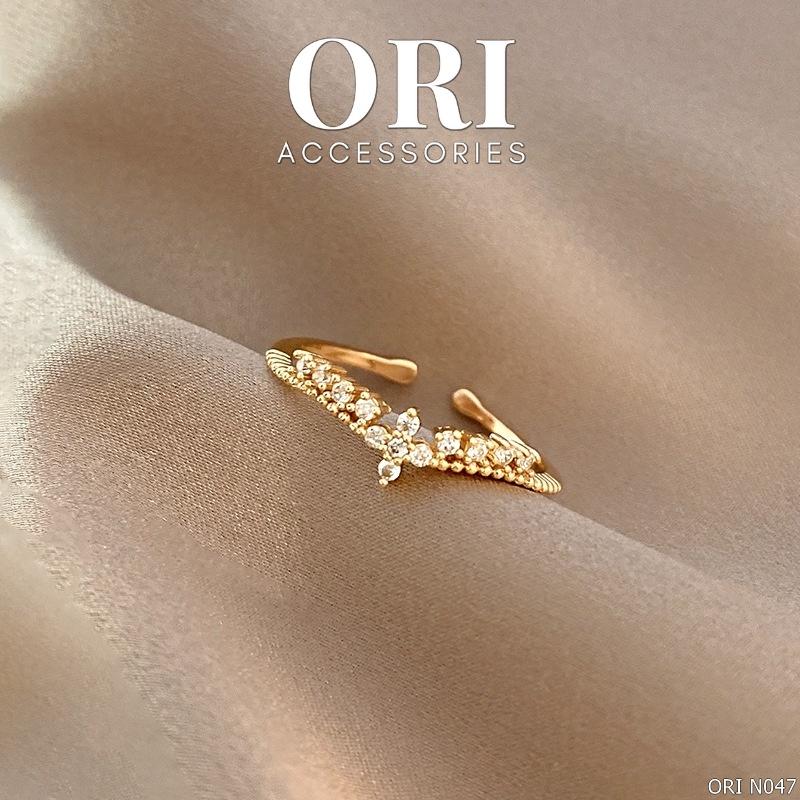 Nhẫn nữ Freesize cánh hoa Iris tinh tế thời trang ORI ACCESSORIES N047