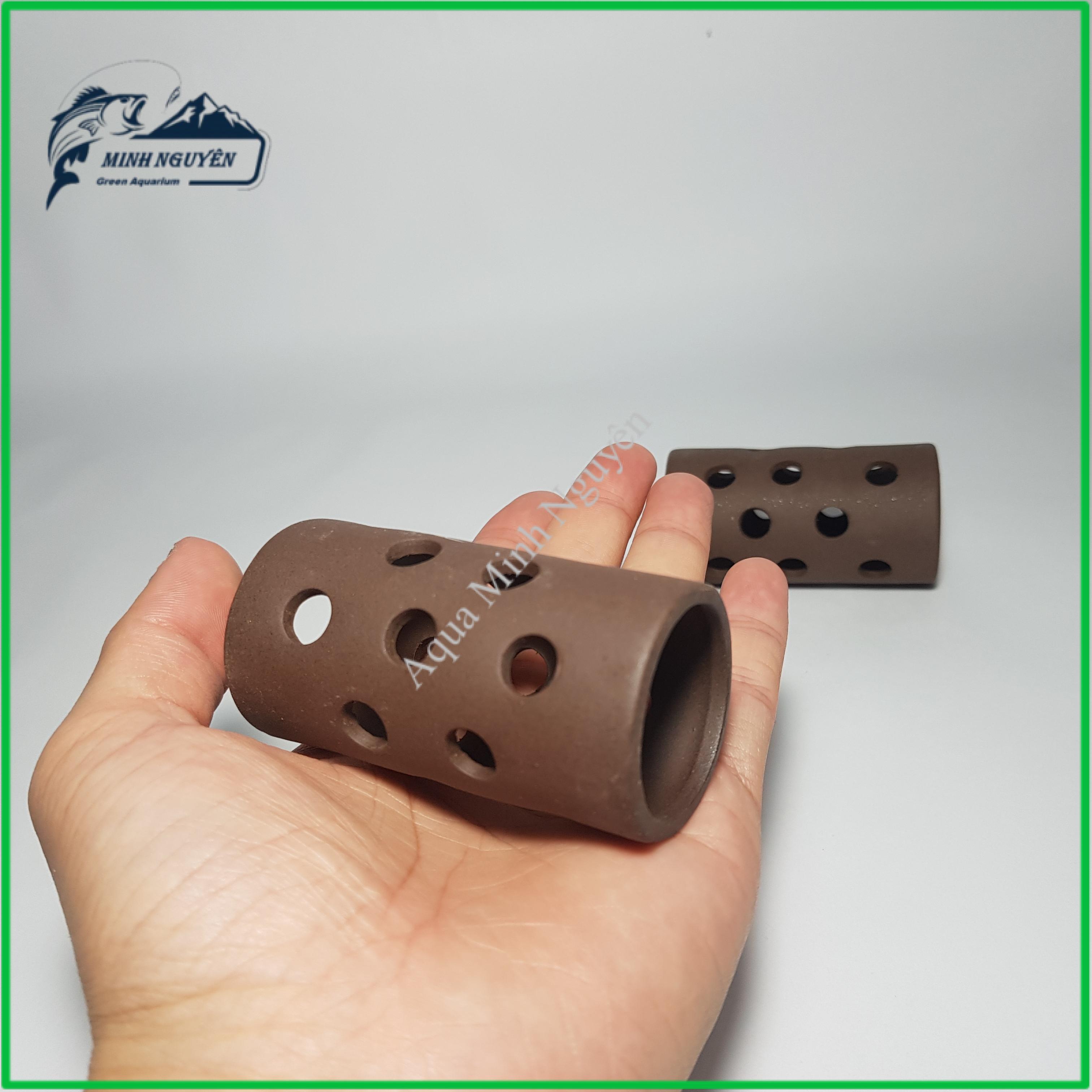 Hang Tép Ống Trụ Lỗ - Đồ chơi tép Hang Tép bằng gốm trang trí bể tép cảnh cá cảnh thủy sinh cao cấp