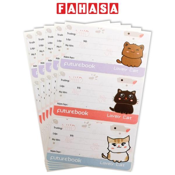 Nhãn Vở Học Sinh Lovely Cat - futurebook N134 (15 Nhãn)