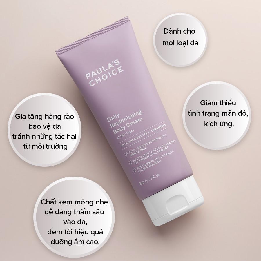 Kem Dưỡng Thể Toàn Thân Cấp Ẩm Đa Năng Siêu Mềm Mịn Paula's Choice Daily Replenishing Body Cream 210ml (Mã 3450)