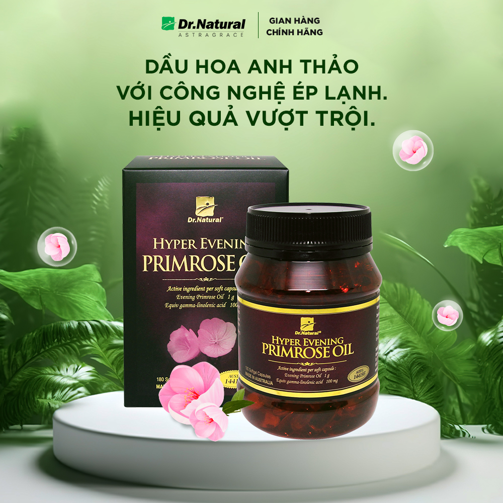 Bộ Sản Phẩm 2 Hộp Viên Uống Bổ Sung Nội Tiết Tố Nữ Úc Dr Natural Hyper Evening Primrose Oil 180 Viên | Hàng Chính Hãng