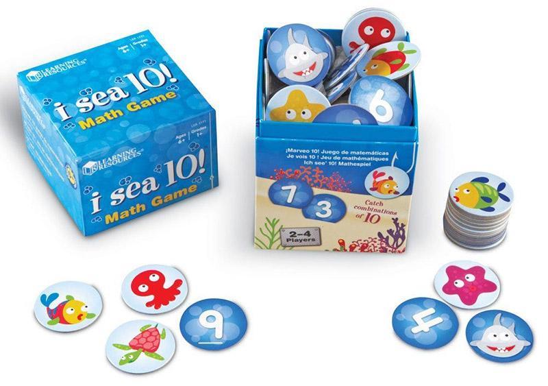 Learning Resources Bộ đồ chơi toán học - I Sea 10! Math Game