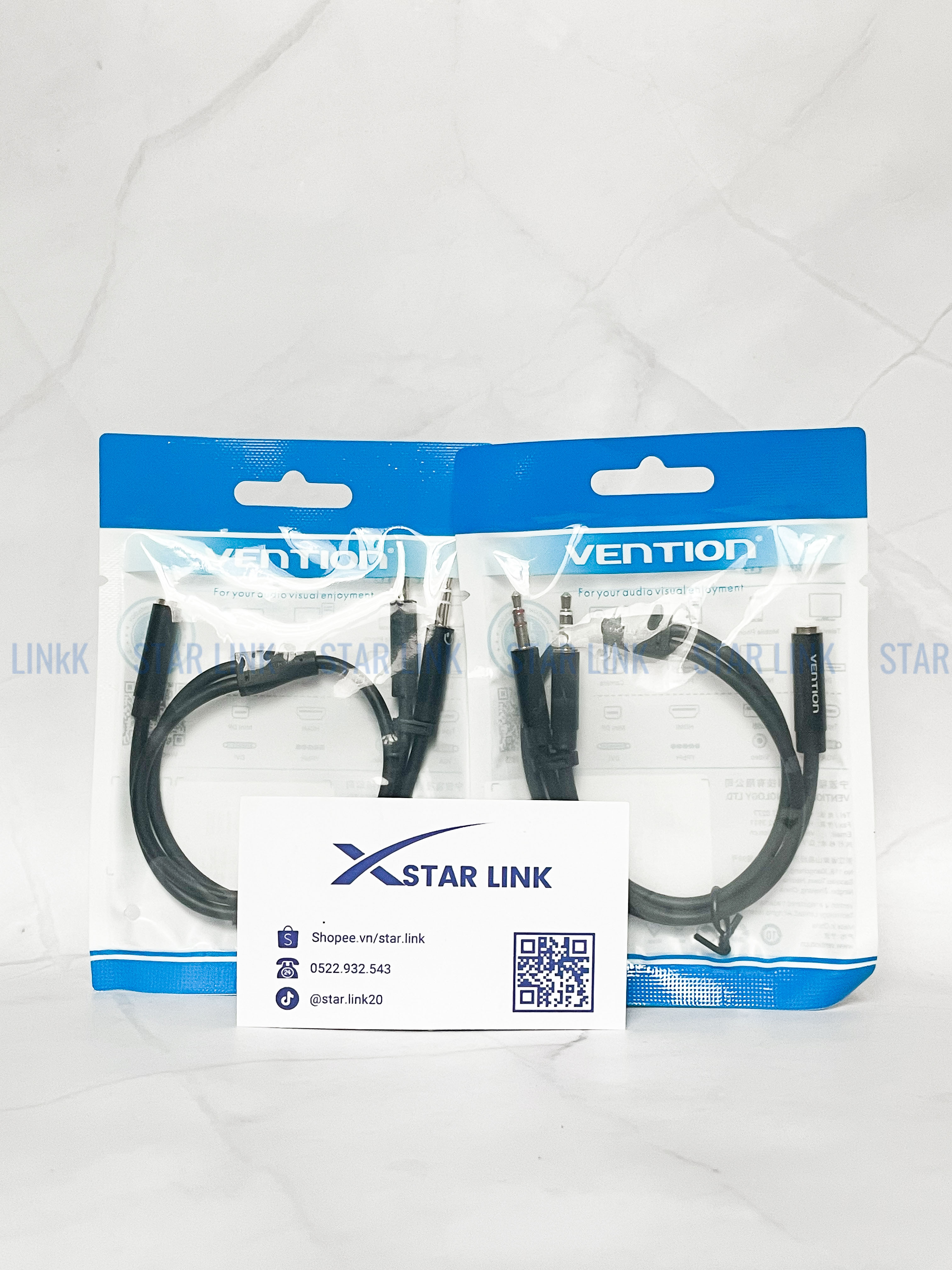 Cáp gộp tai nghe 2 vào 1 Jack 3.5mm - Cáp audio 2 dương 1 âm cho máy tính, laptop hỗ trợ loa và mic chính hãng Vention BBTBY - Hàng chính hãng