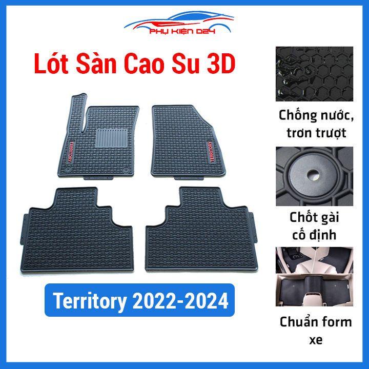 Lót sàn cao su 3D ô tô Territory 2022-2023-2024 chống trợ trượt, chuẩn theo xe chịu lực tốt