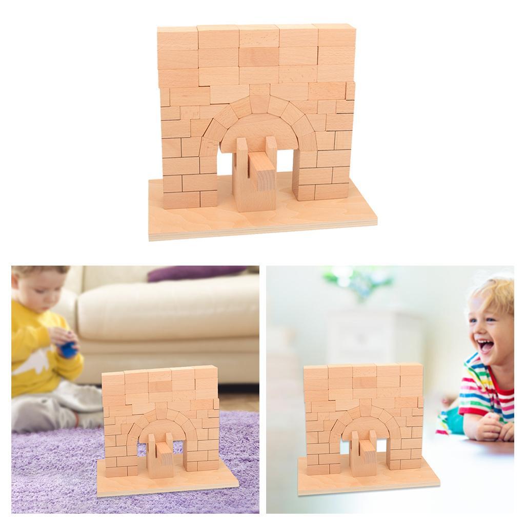 Roman Bridge Wooden Construction Blocks Bricks Toy Set 4-8 Years
