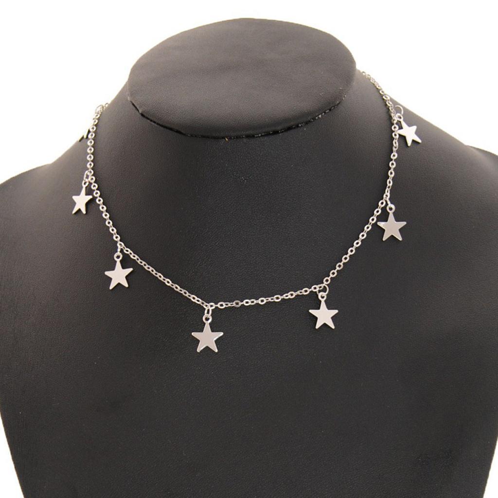 Lucky Star Choker Necklace Pendant Statement Necklace  Women