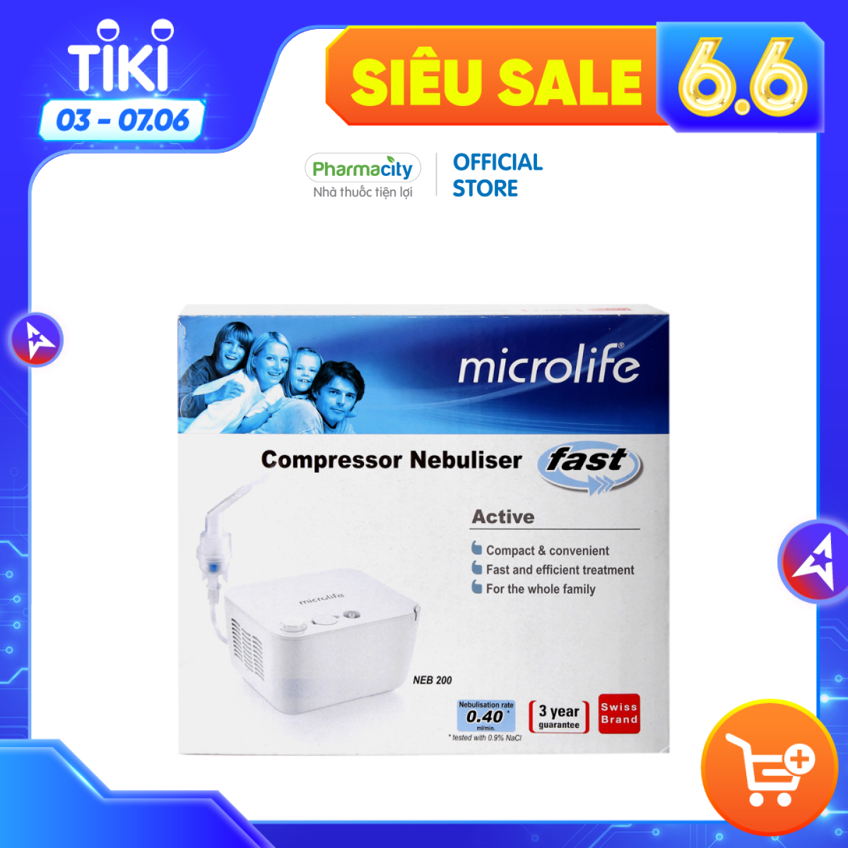 Máy xông mũi họng Microlife NEB 200