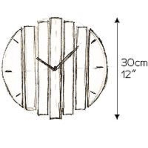 Đồng hồ gỗ treo tường chất liệu gỗ máy kim trôi thiết kế cầu decor trang trí nhà và quán cafe