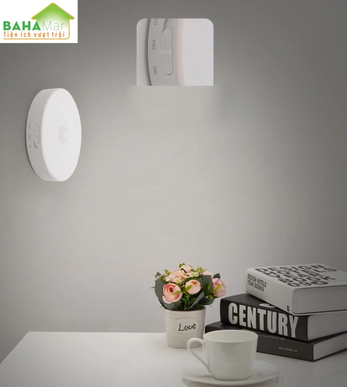 ĐÈN LED THÔNG MINH CẢM BIẾN HỒNG NGOẠI VỚI CHUYỂN ĐỘNG CƠ THỂ QUA ĐỂ BẬT SÁNG BAN ĐÊM BAHAMAR tự động bật sáng khi có chuyển động trong góc 120 đô