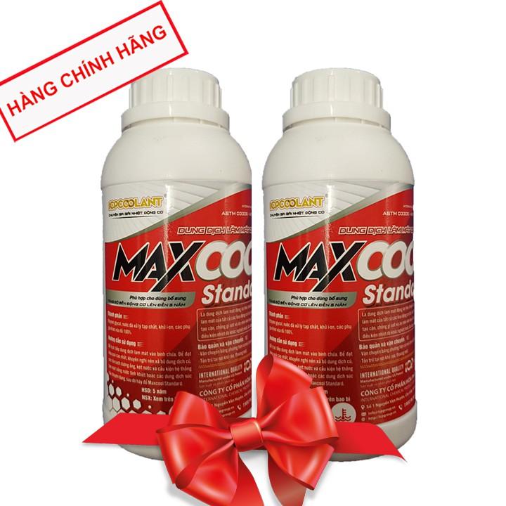 Bộ 2 lon nước làm mát xe ô tô màu đỏ Maxcool 500ml