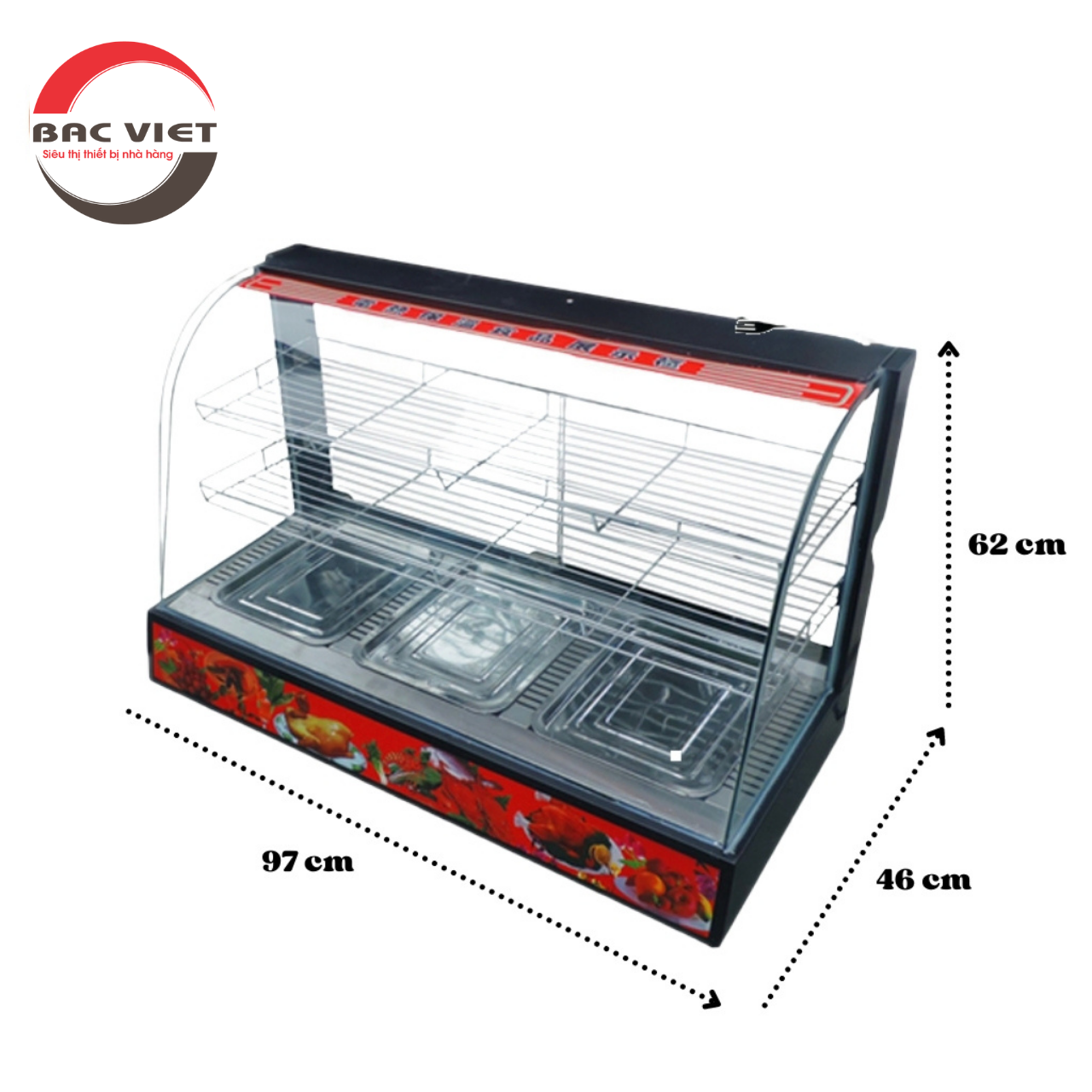 TỦ TRƯNG BÀY HÂM NÓNG THỰC PHẨM KFC BẢO QUẢN GÀ RÁN