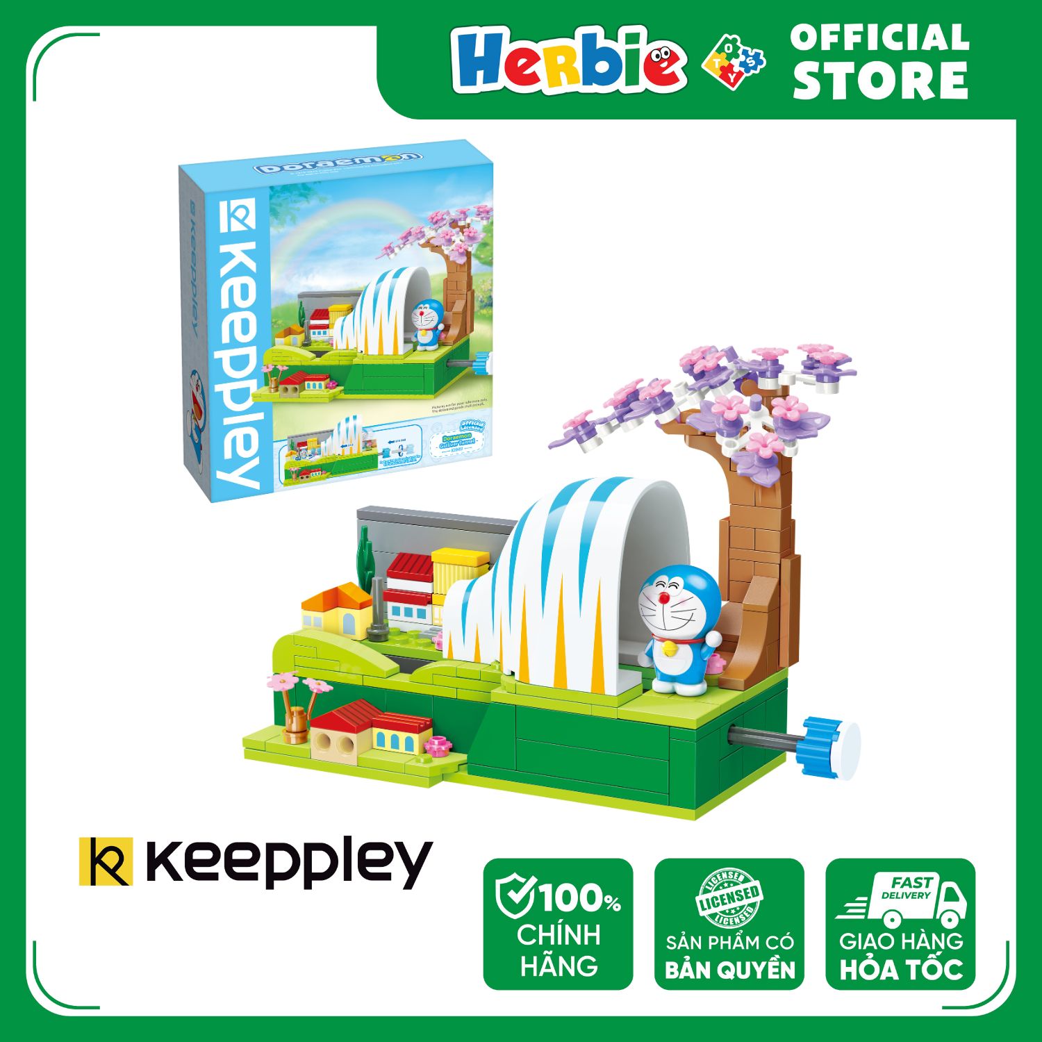 Đồ Chơi Lắp Ráp KEEPPLEY Doraemon Gulliver Tunnel K20417 - Đường Hầm Thu Nhỏ Building Block  - Herbie Toys
