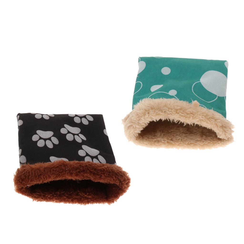 2Pcs Hamster Sleeping Bed House Small Animals Nest Sleeping Bags Bed S