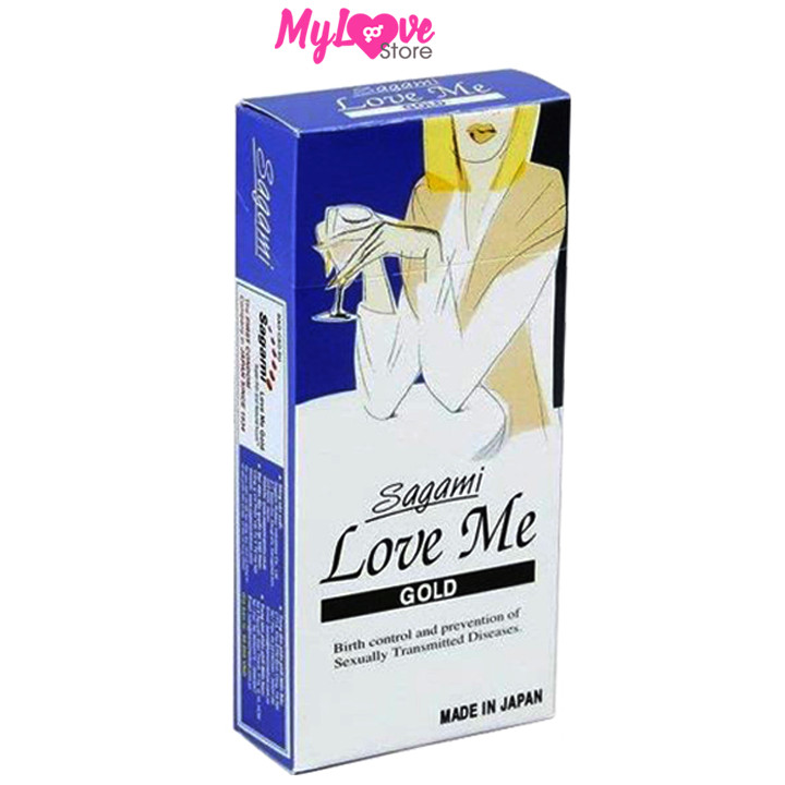 Bao Cao su Sagami Love Me Gold, Hộp 10 Chiếc Nhật Bản