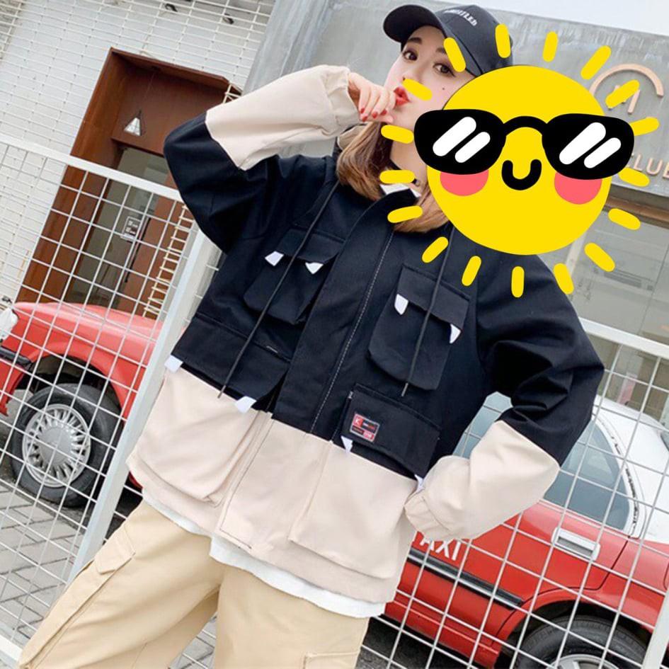 Áo Khoác Kaki 4 Túi Phối Màu