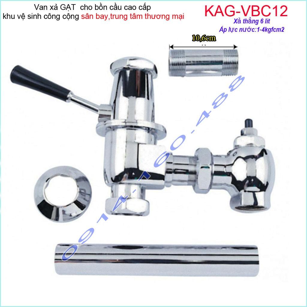 Van xả gạt bồn câu KAG-VBC12, van xả cho bồn cầu Toto, Linax treo tường, van xả cầu không thùng nước