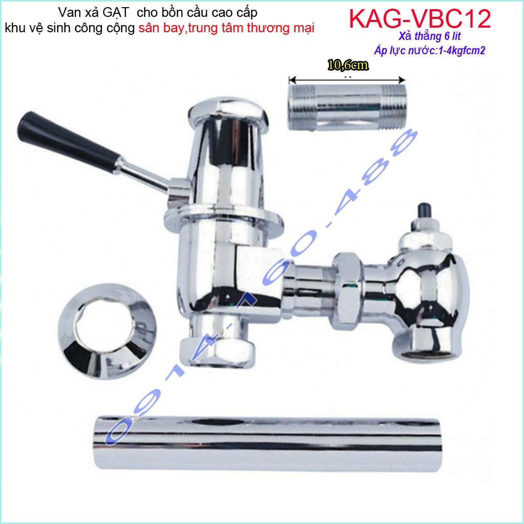 Van xả gạt bồn câu KAG-VBC12, van xả cho bồn cầu Toto, Linax treo tường, van xả cầu không thùng nước( không bồn cầu)