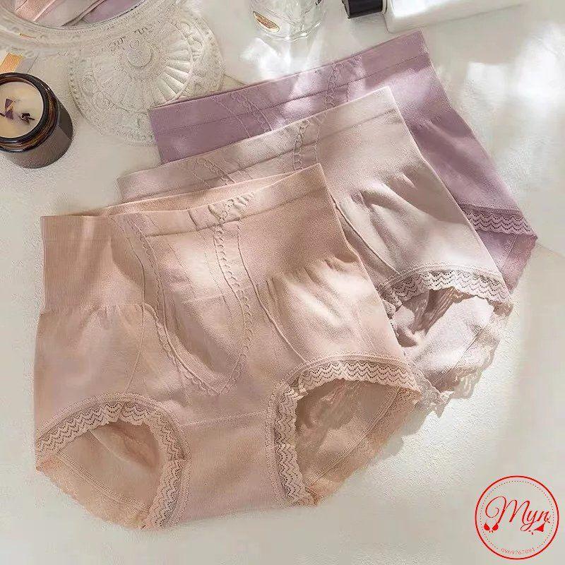 QUẦN COTTON CẠP CAO, GEN BỤNG PHỐI REN