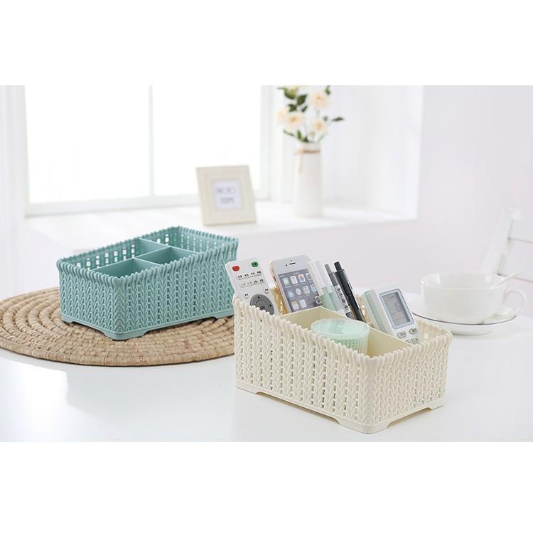 Giỏ nhựa giả mây cao cấp hàng đẹp