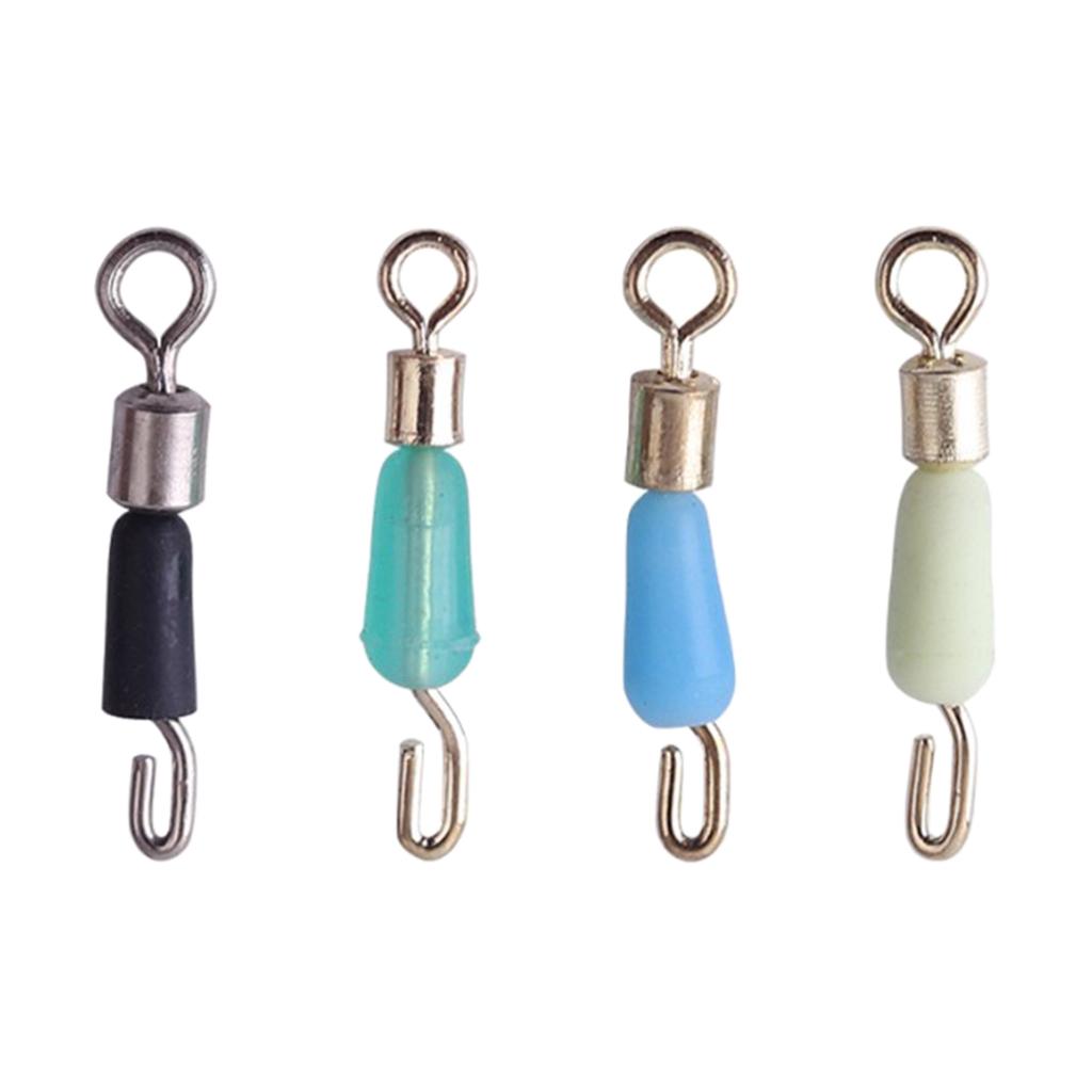 100pcs Fishing Sub-line Link Connectors Quick Change Rolling Swivels Clips