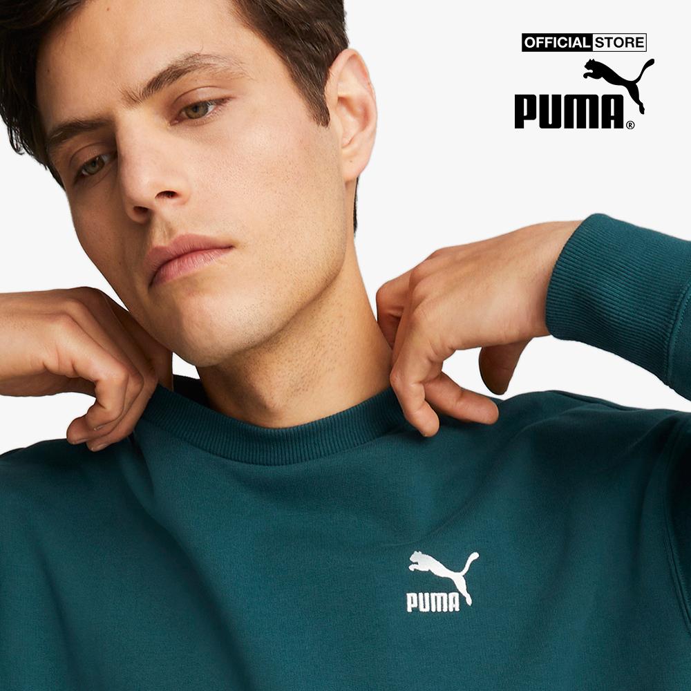 PUMA - Áo sweatshirt nam phom suông Classics Relaxed Crewneck 535599