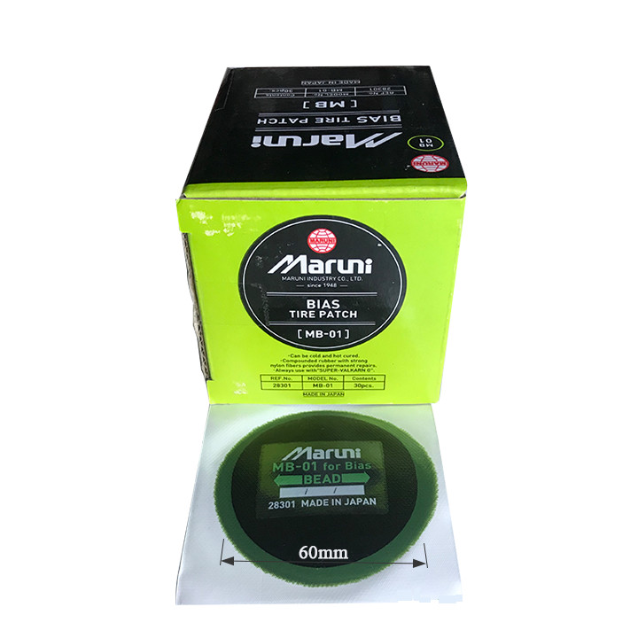Hộp 30 miếng vá lốp có bố MB-01 Maruni - Nhật Bản