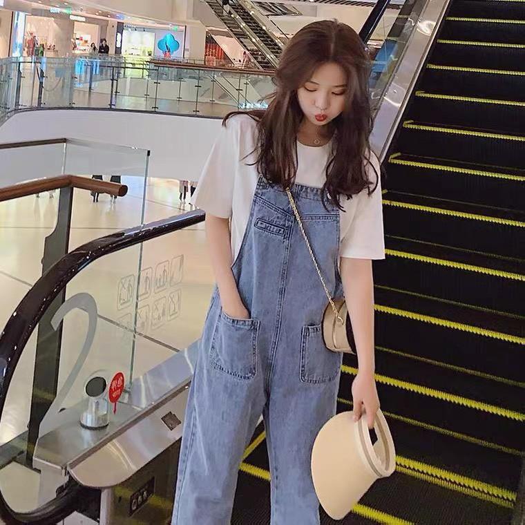 Yếm nữ King168 , Yếm jean nữ cao cấp co dãn nhẹ form chuẩn II07
