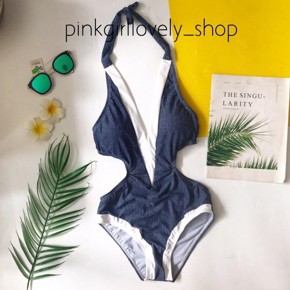 Bikini liền 1 mảnh đẹp sexy đen trắng mặc đi biển ( Đảm bảo như hình 100%)