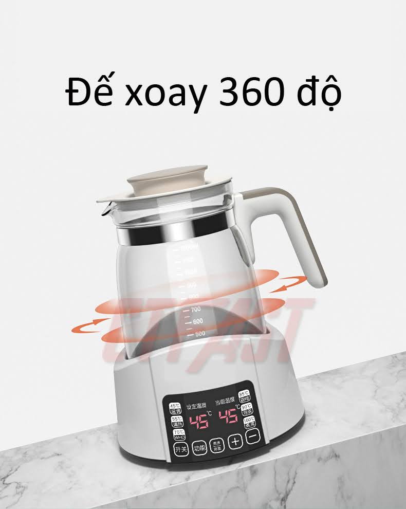 Máy hâm nước pha sữa, pha trà, pha cafe CTFAST - Miusuta 2021 ( 1200ml ) : Đun nước siêu tốc, tùy chỉnh và giữ nhiệt độ thông minh, điều khiển cảm ứng an toàn tiện dụng