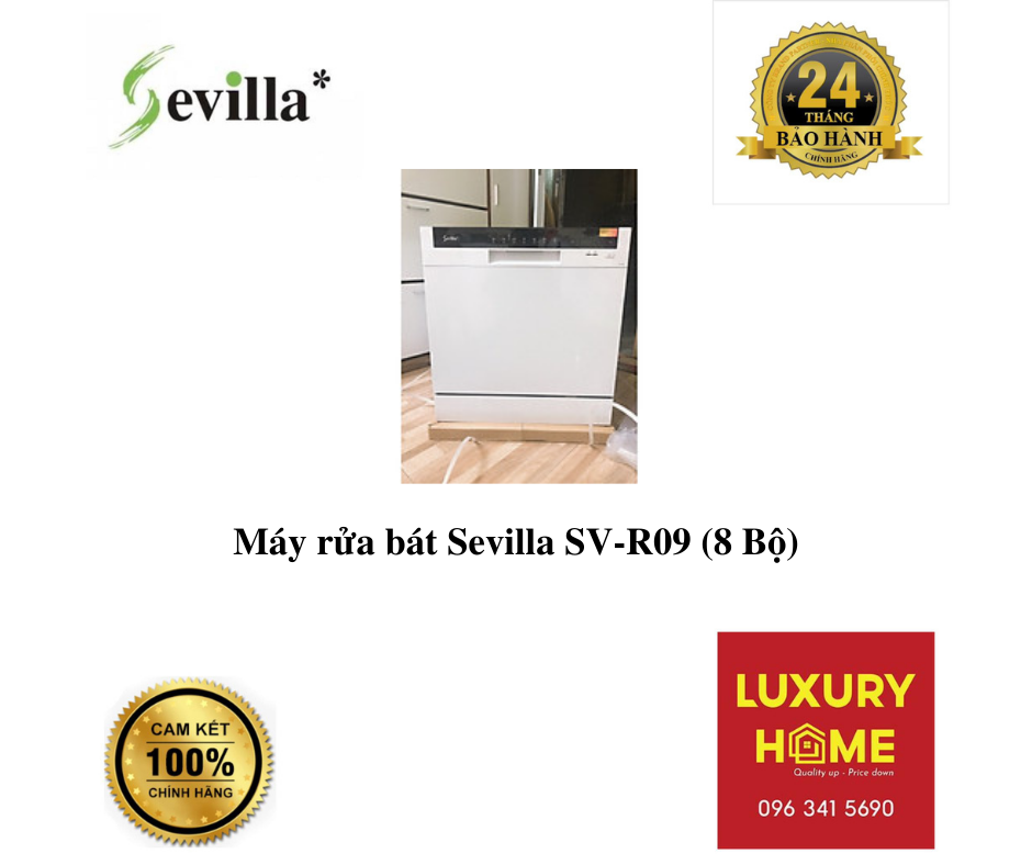 Máy rửa bát Sevilla SV-R09 (8 Bộ) - Hàng Chính Hãng