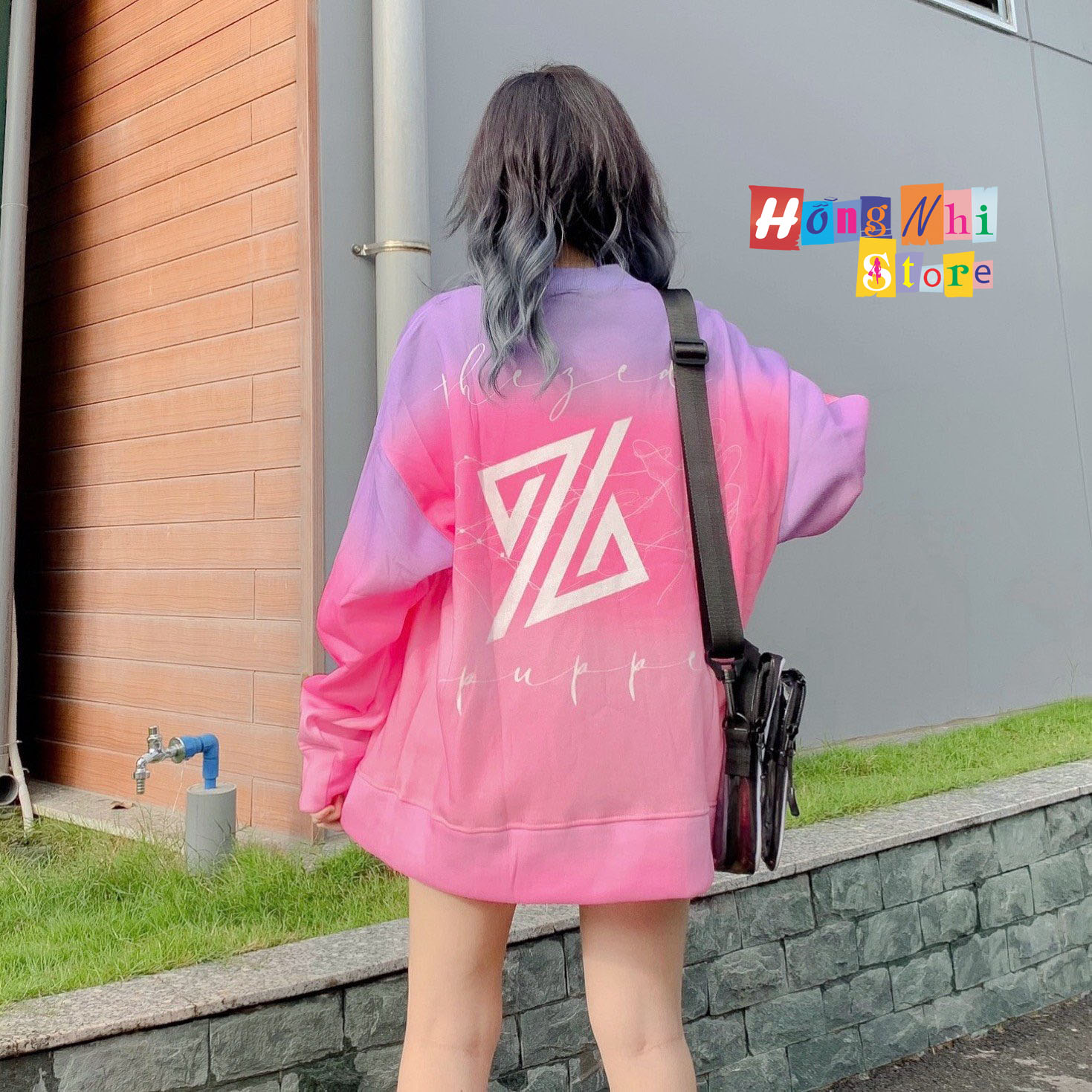 Áo Khoác Cardigan 3D Loang Màu Chữ Z Hồng Tie Dye Oversize Ulzzang Unisex Dáng Rộng Nam Nữ - MM