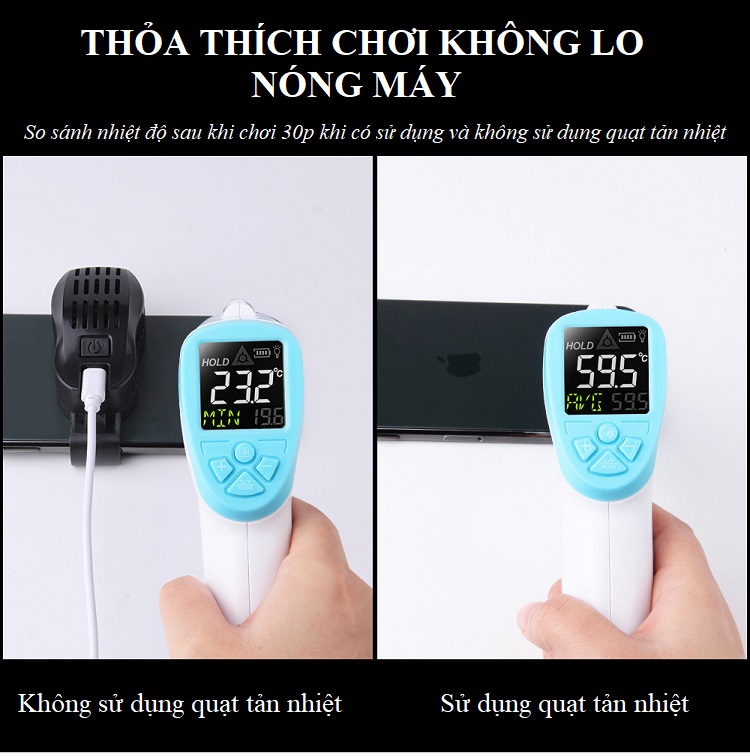 Quạt Tản Nhiệt Gaming Cho Điện Thoại Làm Mát Hiệu Quả P-20