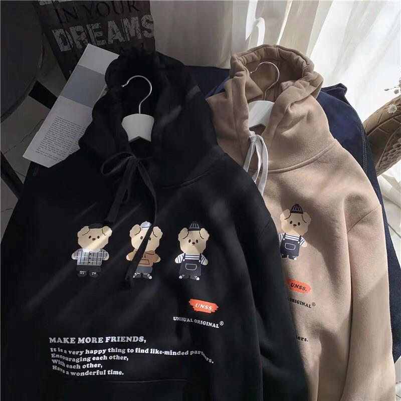 Hàng Siêu CấpNỉ Hoodie in gấu kute hàng chất dày