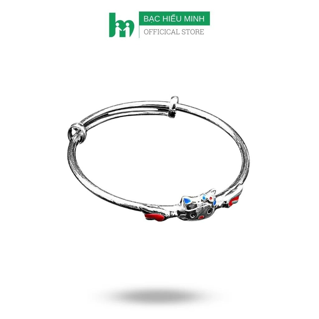 Lắc tay lắc chân kiềng trẻ em bằng bạc ta lte073 mèo kitty