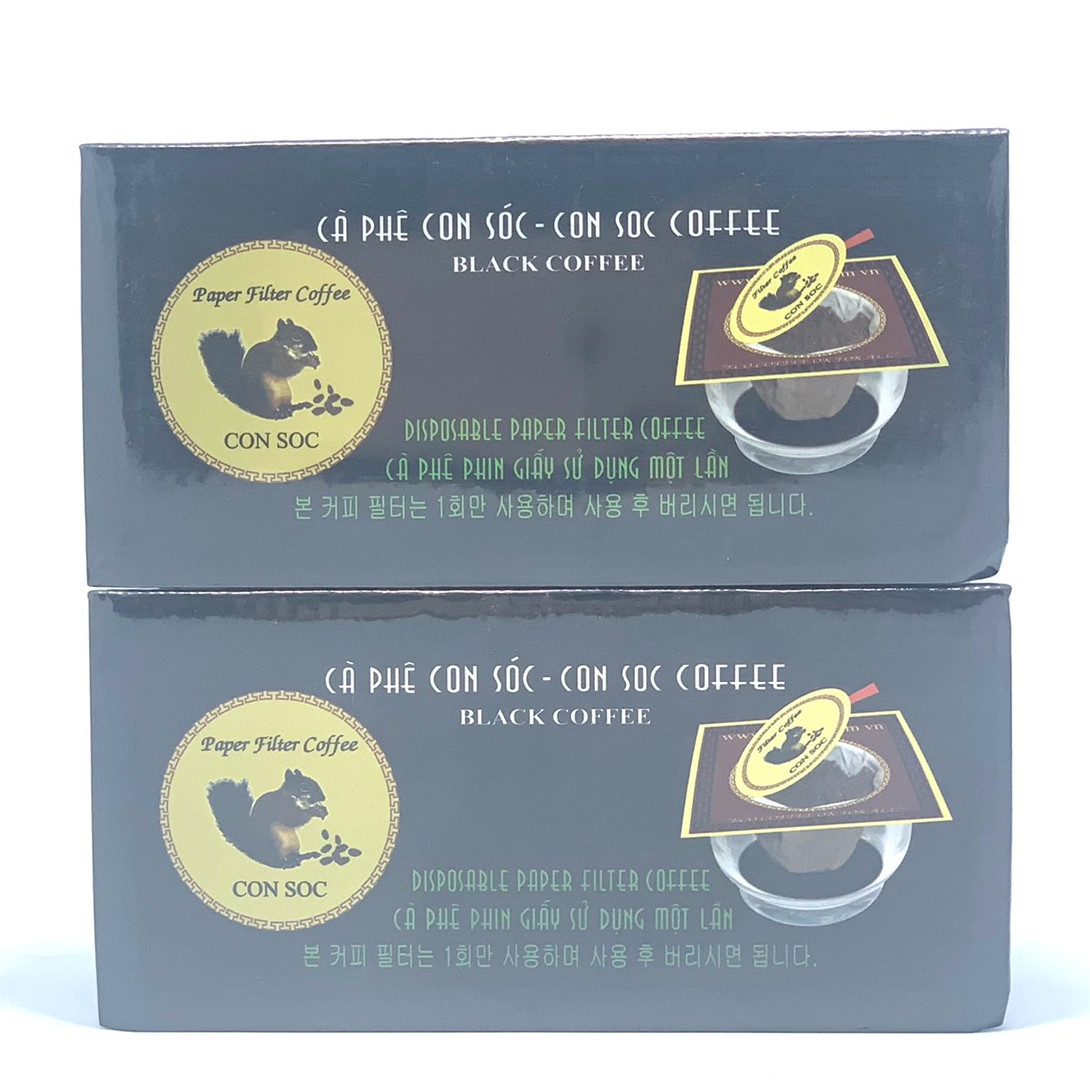 Cà phê Con Sóc phin lọc đơn đen - 02 Hộp