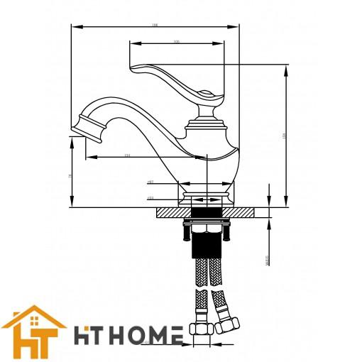 VÒI LAVABO Nóng Lạnh EMPOLO 96 1101G