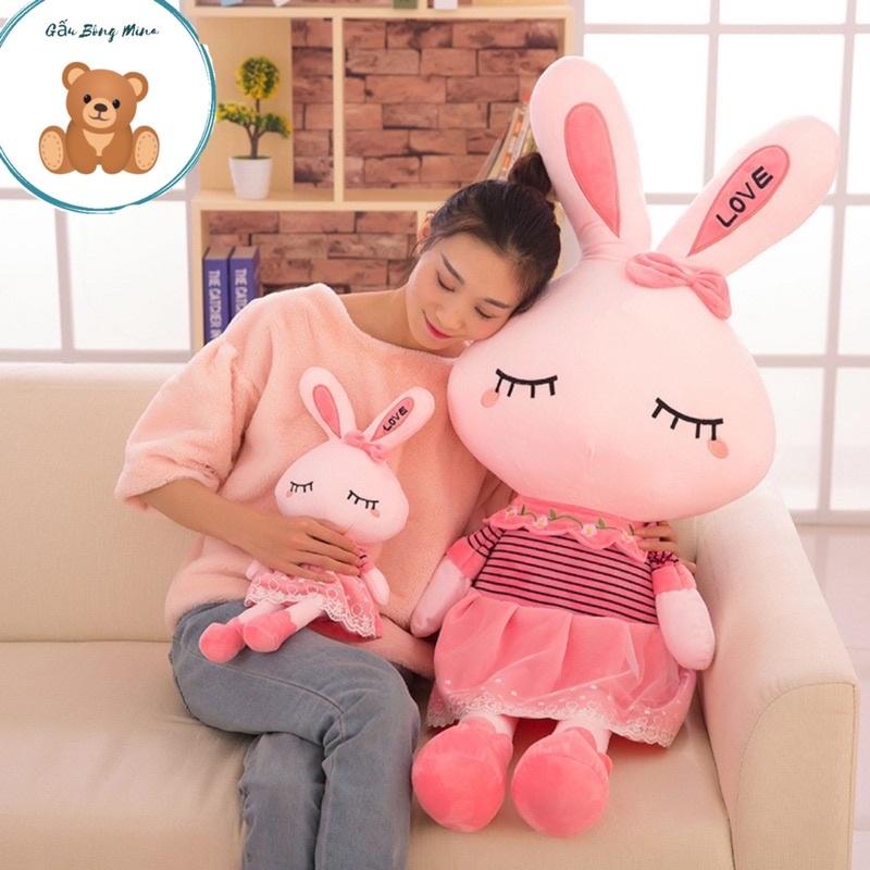 Gấu Bông Thỏ Love - Thỏ Chân Dài Nhắm Mắt - Gấu Bông Mina