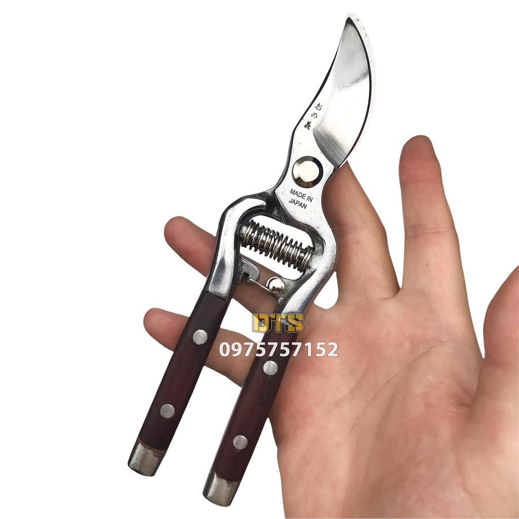 Kéo cắt cành thép Nhật đúc nguyên khối siêu sắc siêu khỏe tay cầm bọc gỗ chắc chắn siêu bền, kéo cắt tỉa bonsai cây cảnh