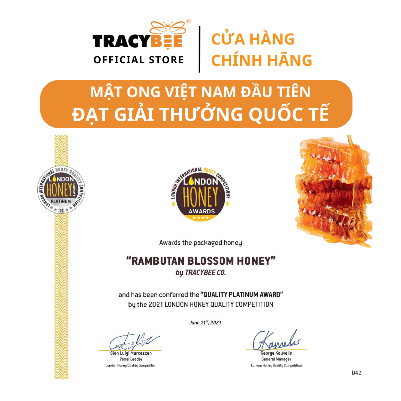 Mật ong hoa chôm chôm 189ml