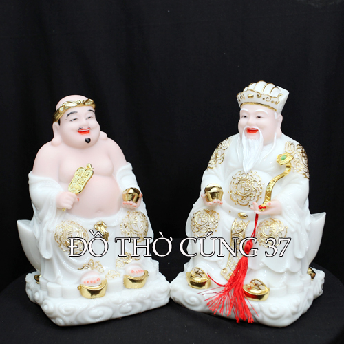 THẦN TÀI THỔ ĐỊA MÀU TRẮNG - BỘT ĐÁ CAO CẤP - HÀNG NHẬP KHẨU