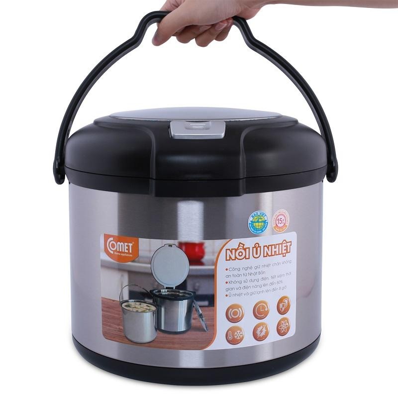 Nồi Ủ Nhiệt Comet CM7661 5.0L - Đen - Hàng Chính Hãng