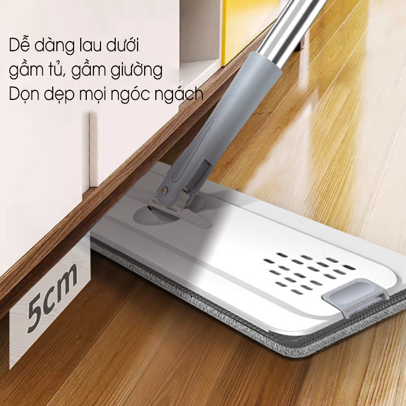 Cây lau nhà tự vắt thông minh,bông lau to, dày mềm mại- K1400