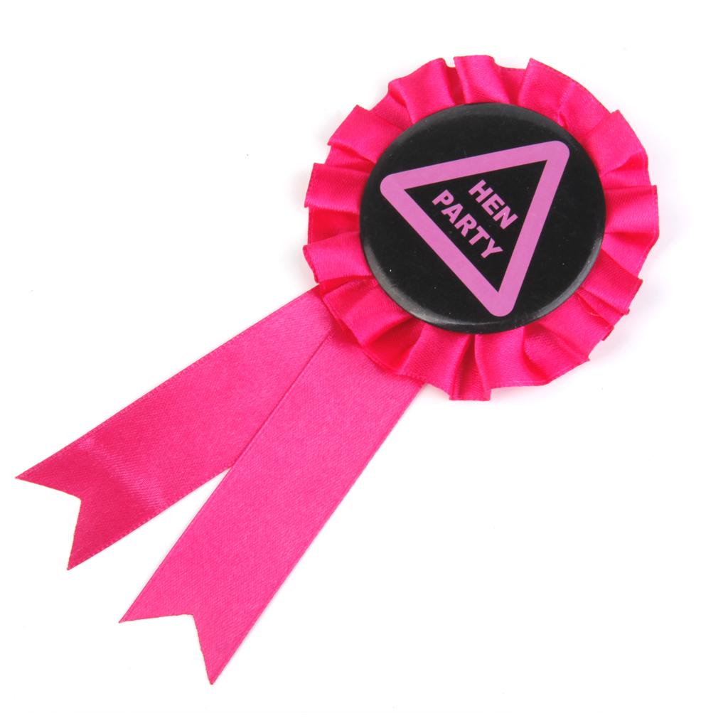 Hen Party Award Ribbon Badge Party Favor Hot Pink