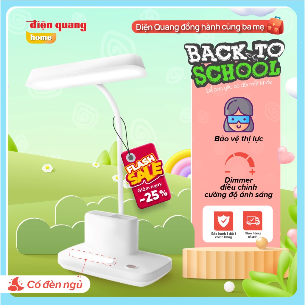Đèn Bàn LED Cảm Ứng Điện Quang ĐQ LDL17B 3 B