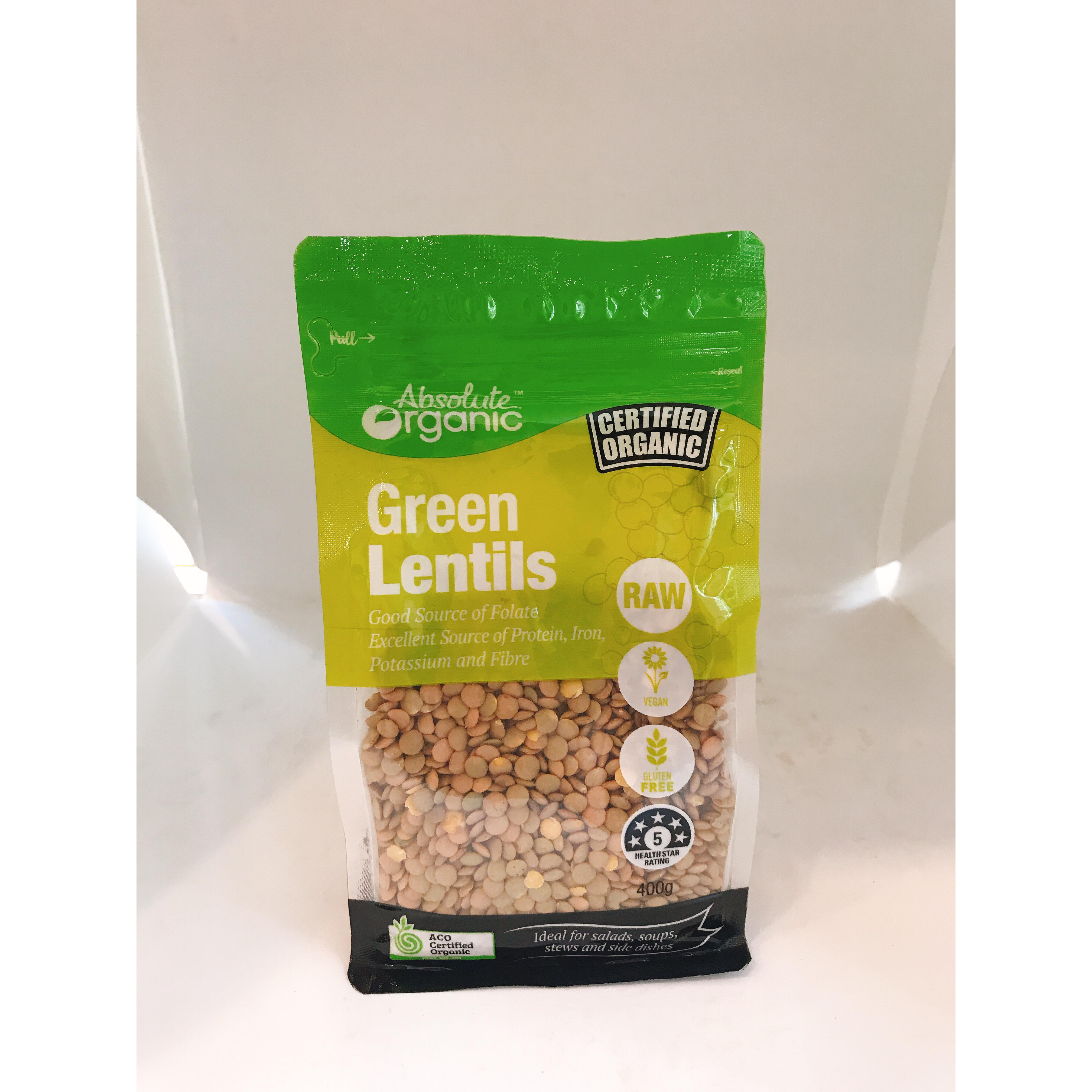 Đậu lăng xanh - Green Lentils Absolute Organic 400g